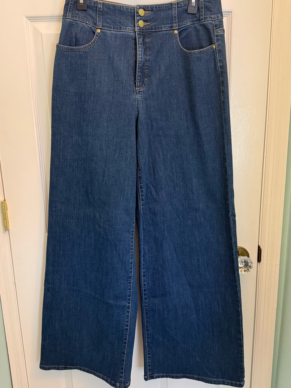 INC International Concepts Dark Blue Wide Leg Jeans